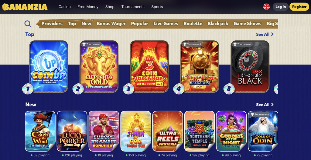 Bananzia Casino – Best Credit Card Casino for Bonus Buys